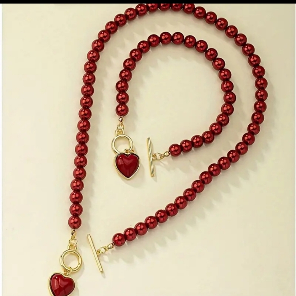 Pearl Necklace and Bracelet Set - Picture 3 of 4